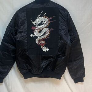 Trippie Redd Dark sundaze Dragon Embroidered Bomber Jacket- NWT-Small‎